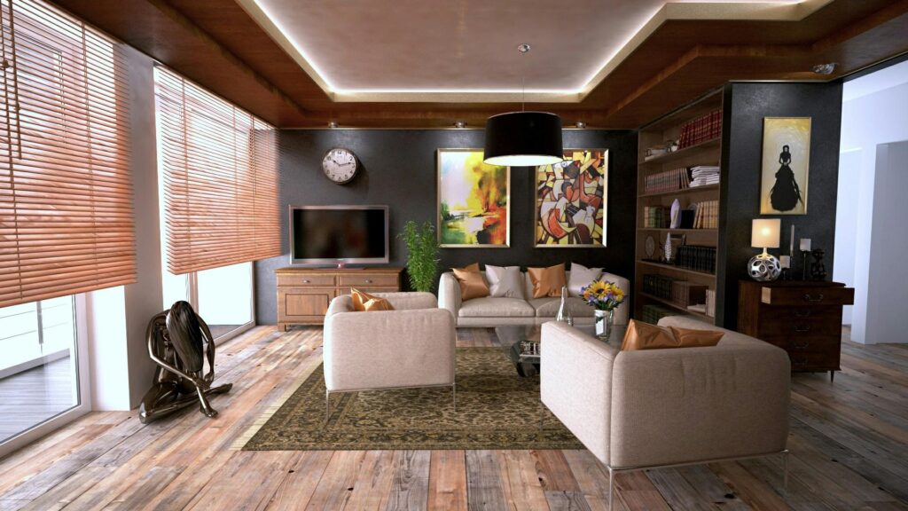 Salón de una vivienda reformada con calefacción y climatización